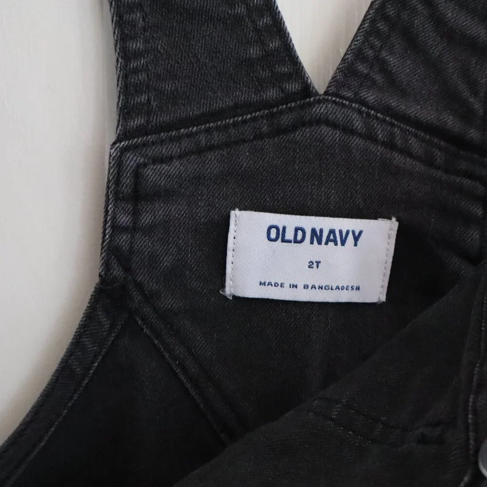 Old Navy Overalls with floral embroidery detail 2T